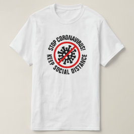 Stopp CoronaVirus Social Distancing Custom Slogan T-Shirt