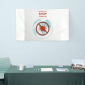 Stopp covid-19 Banner (Messeveranstaltung)
