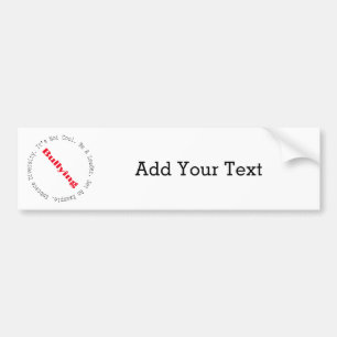 Stopp der Bullying-Kontur von Shirley Taylor Autoaufkleber