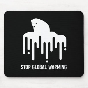 Stopp der globalen Erwärmung Klimawandel Polar Bea Mousepad