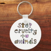 Stopp der grausamen Schlüsselkette Schlüsselanhänger (Vorderseite)
