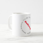 Stopp der Mobbing-Kontur Kaffeetasse (Vorderseite Links)