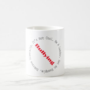 Stopp der Mobbing-Kontur Kaffeetasse