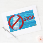 Stopp der Plastikverschmutzung Rechteckiger Aufkleber (Umschlag)