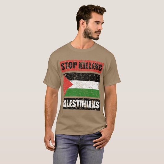 Stopp der Tötung der Palästinenser T-Shirt (Vorne ganz)