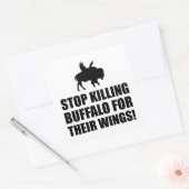 Stopp der Tötung von Buffalo für Flügel Quadratischer Aufkleber (Umschlag)