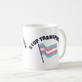 Stopp der Transphobie-Tasse Kaffeetasse (VorderseiteRechts)