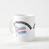 Stopp der Transphobie-Tasse Kaffeetasse (Vorderseite Links)