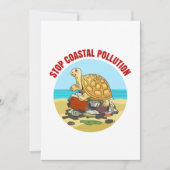 Stopp der Verschmutzung der Meeresschildkröte Umwe Einladung (Vorderseite)