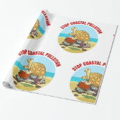 Stopp der Verschmutzung der Meeresschildkröte Umwe Geschenkpapier (Ungerollt)