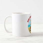 Stopp der Verschmutzung der Meeresschildkröte Umwe Kaffeetasse (Links)