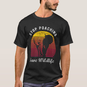 Stopp der Wilderei Geschenk für einen Wildlife Con T-Shirt