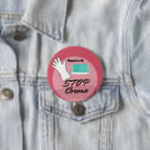 Stopp des Corona-Virus Button (Beispiel)