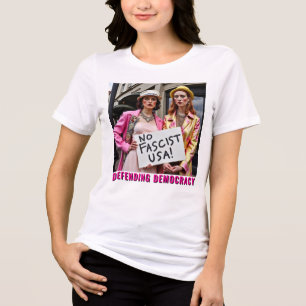 Stopp des Faschismus Verteidigung der Demokratie Tri-Blend Shirt