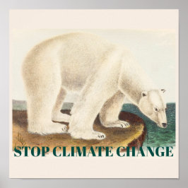 Stopp des Klimawandels gefährdeter arktischer Eisb Poster