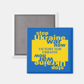 Stopp des ukrainischen Krieges Jetzt Flaggensieg f Magnet (Vorderseite/Rückseite)