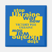 Stopp des ukrainischen Krieges Jetzt Flaggensieg f Magnet (Vorne)