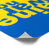 Stopp des ukrainischen Krieges Jetzt Flaggensieg f Poster (Ecke)