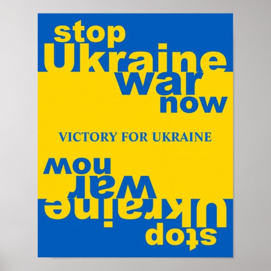 Stopp des ukrainischen Krieges Jetzt Flaggensieg f Poster (Vorne)