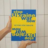 Stopp des ukrainischen Krieges Jetzt Flaggensieg f Poster