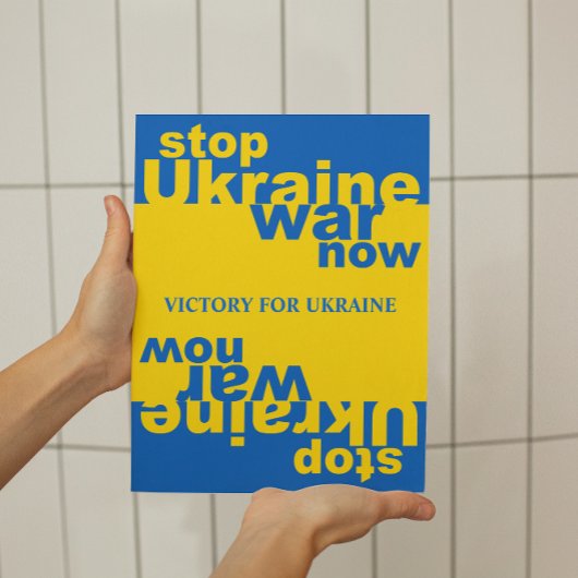 Stopp des ukrainischen Krieges Jetzt Flaggensieg f Poster
