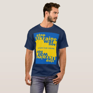 Stopp des ukrainischen Krieges Jetzt Flaggensieg f T-Shirt