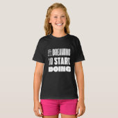 Stopp Dreaming Start Motivierend Typografie T-Shirt (Vorne ganz)
