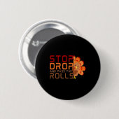 Stopp Drop und P die Rolls Türkei Erntedank Button (Vorne & Hinten)