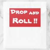 Stopp Drop und Roll Stopp-Sign-Sticker Rechteckiger Aufkleber (Tasche)