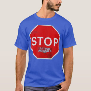 Stopp Eating Tiere Vegetarische vegane Straße Schi T-Shirt