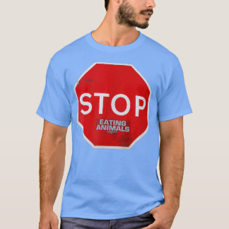 Stopp Eating Tiere Vegetarische vegane Straße Schi T-Shirt