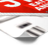 Stopp Essen Tiere Vegetarier Vegan Poster (Ecke)