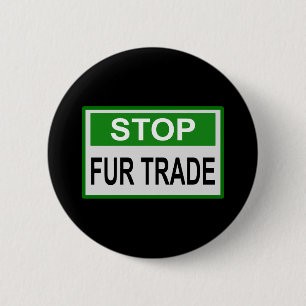 Stopp Fair Trade - Zeichen grün Button