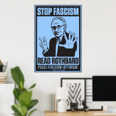 Stopp Faschismus: Lesen Sie Rothbard Print Poster (Heimbüro)