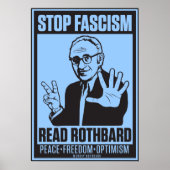 Stopp Faschismus: Lesen Sie Rothbard Print Poster (Vorne)