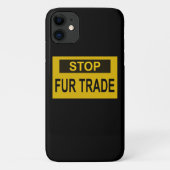 Stopp Femtrade Zeichen gelb Case-Mate iPhone Hülle (Rückseite)