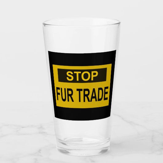 Stopp Femtrade Zeichen gelb Glas (Vorderseite)