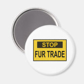 Stopp Femtrade Zeichen gelb Magnet (Vorderseite/Rückseite)