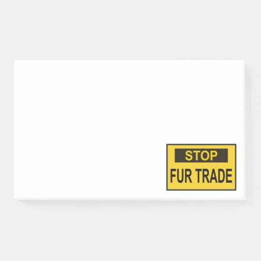 Stopp Femtrade Zeichen gelb Post-it Klebezettel (Vorderseite)