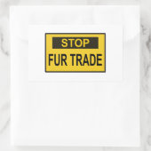 Stopp Femtrade Zeichen gelb Rechteckiger Aufkleber (Tasche)