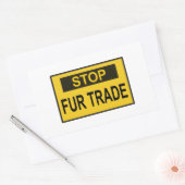 Stopp Femtrade Zeichen gelb Rechteckiger Aufkleber (Umschlag)