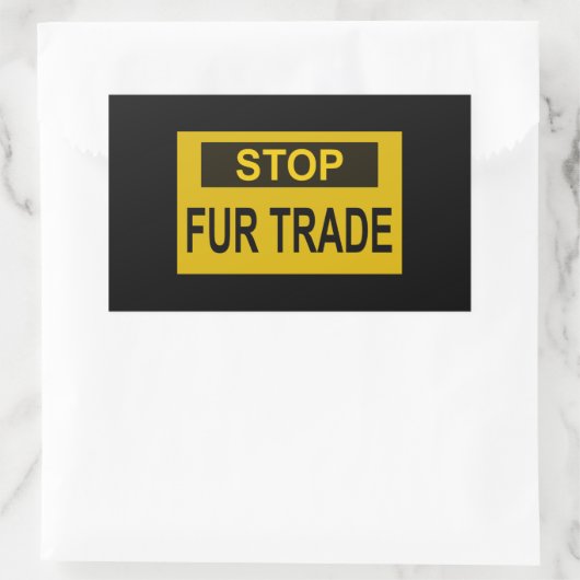 Stopp Femtrade Zeichen gelb Rechteckiger Aufkleber (Tasche)