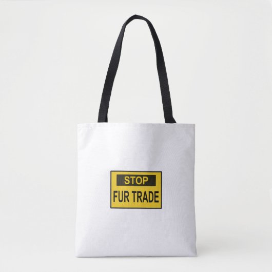 Stopp Femtrade Zeichen gelb Tasche (Vorderseite)
