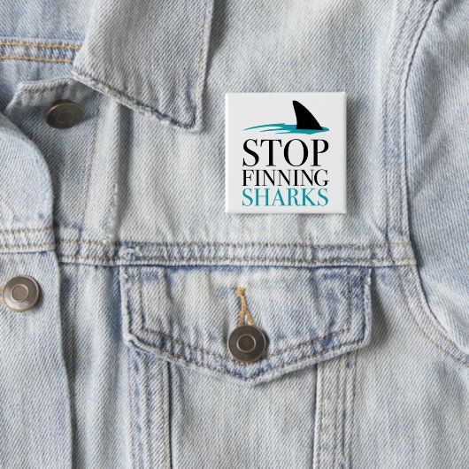 STOPP FINNING SHARKS BUTTON (Beispiel)