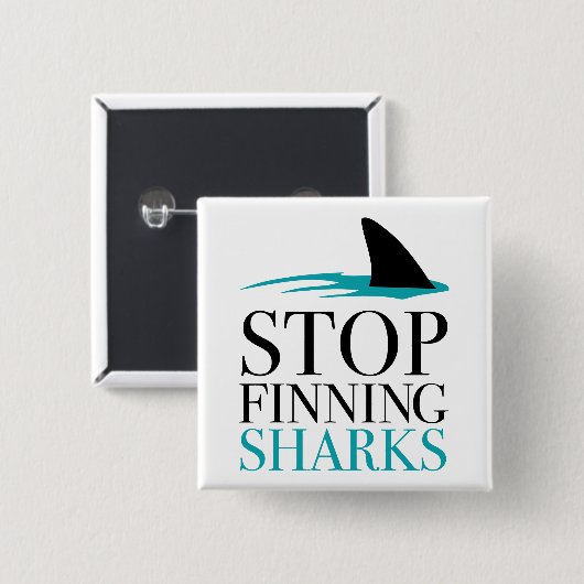 STOPP FINNING SHARKS BUTTON (Vorne & Hinten)