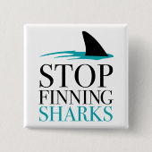 STOPP FINNING SHARKS BUTTON (Vorderseite)