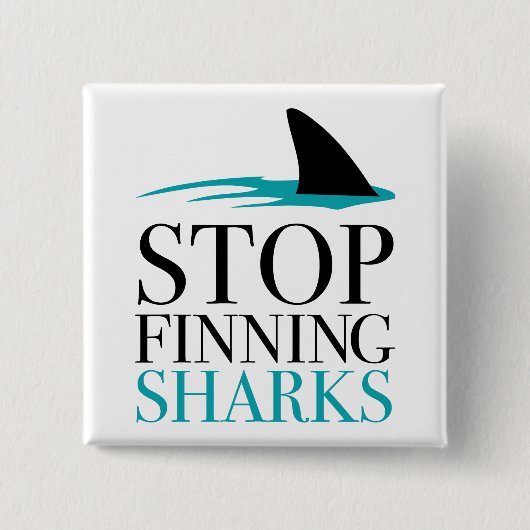 STOPP FINNING SHARKS BUTTON (Vorderseite)