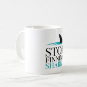 STOPP FINNING SHARKS KAFFEETASSE (Vorderseite Links)