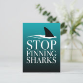 STOPP FINNING SHARKS POSTKARTE (Stehend Vorderseite)