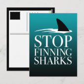 STOPP FINNING SHARKS POSTKARTE (Vorne/Hinten)